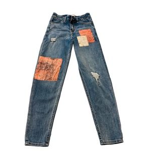 Abercrombie Kids High-Rise Mini Mom Jean Girls 11/12 SLIM